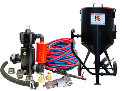 Пескоструйный аппарат PST-75 с фильтром, КПДУ twin 40 п.м.